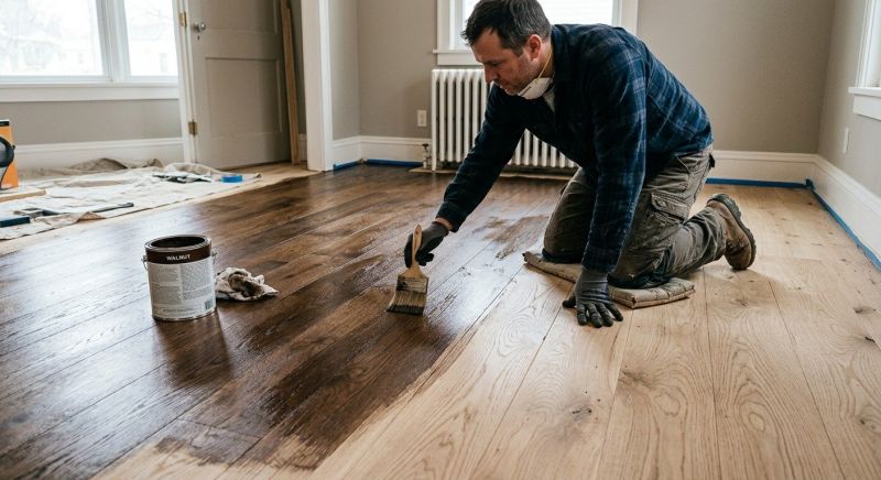 Maple Floor Staining in Overland Park, KS